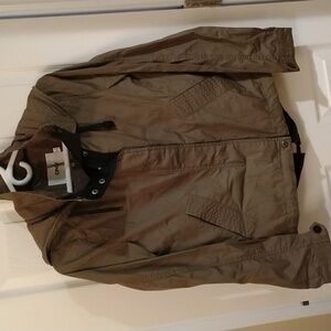 Only Lightweight Hooded Utility Jacket in Olive Green